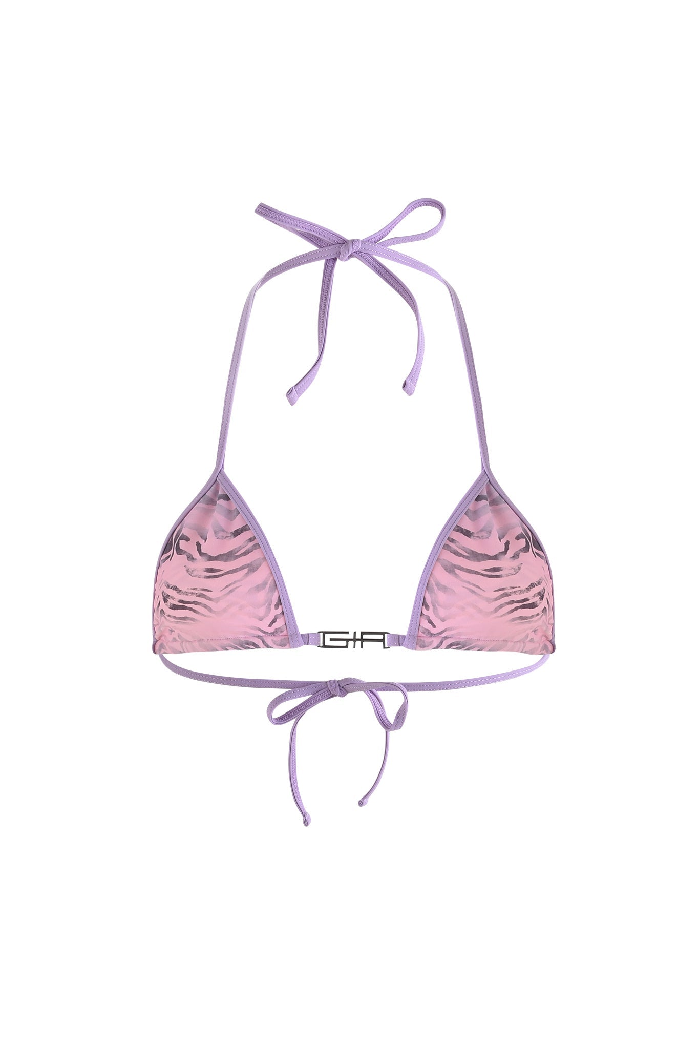AVA BIKINI TOP - PURPLE : ZEBRA