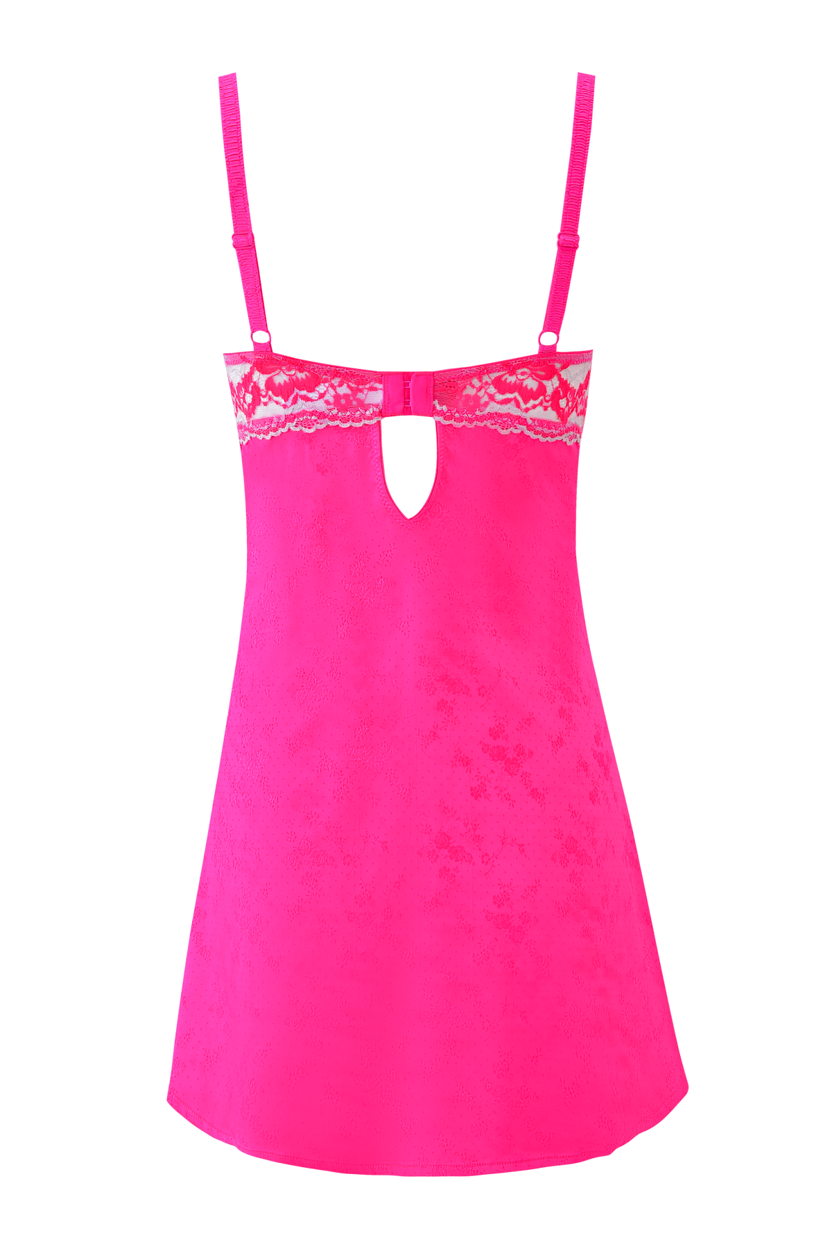 AMAYA SLIP DRESS - NEON PINK