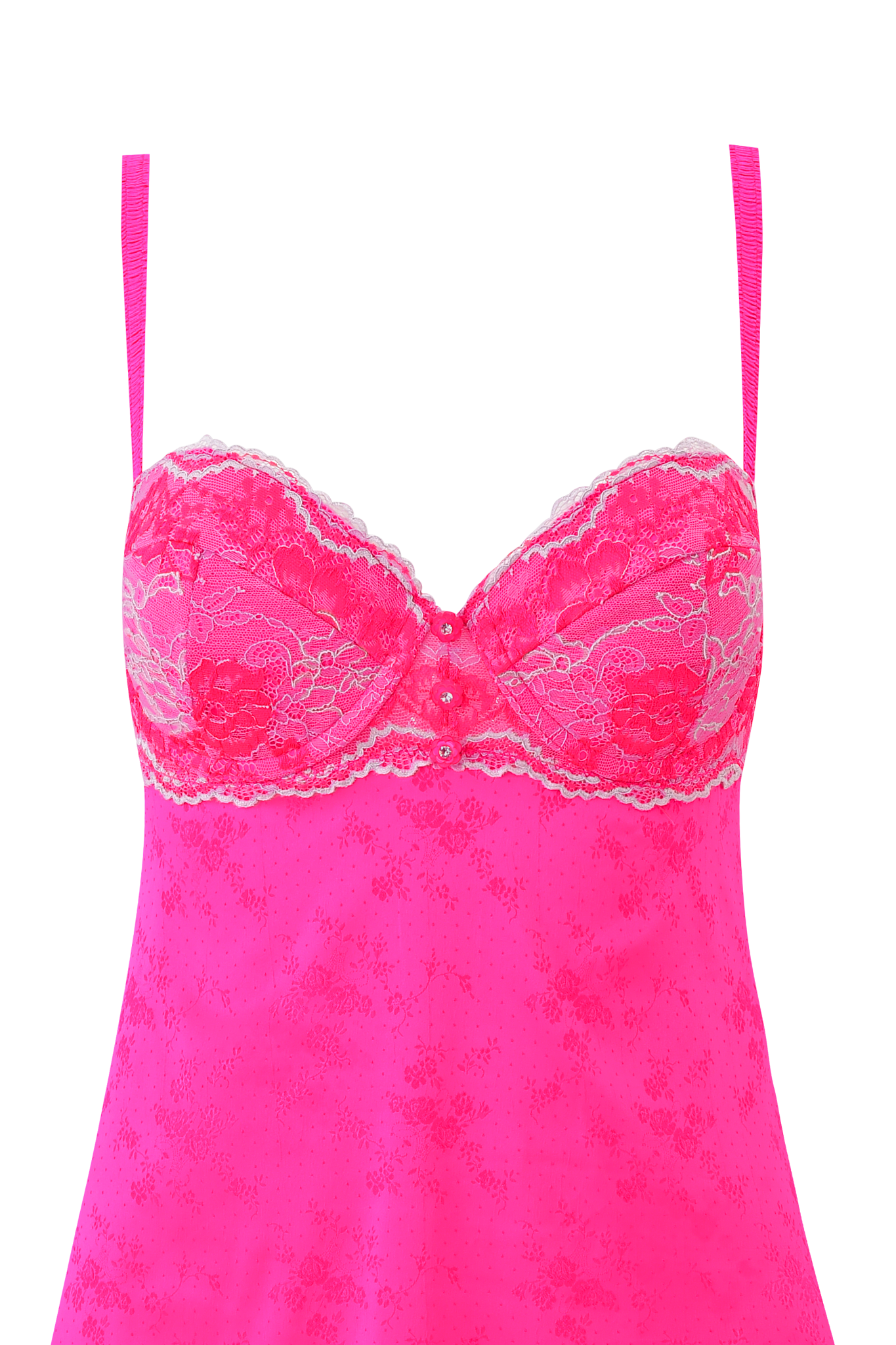 AMAYA SLIP DRESS - NEON PINK