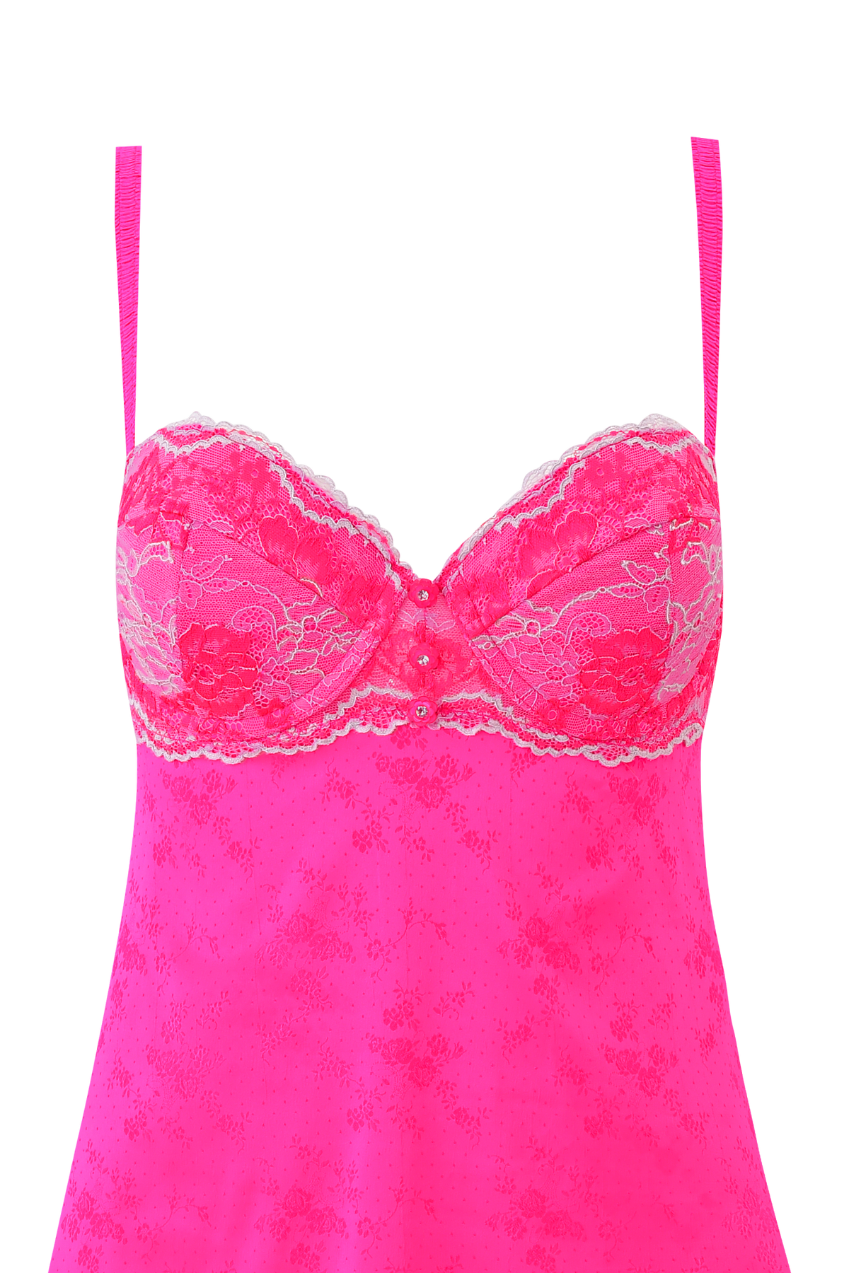 AMAYA SLIP DRESS - NEON PINK