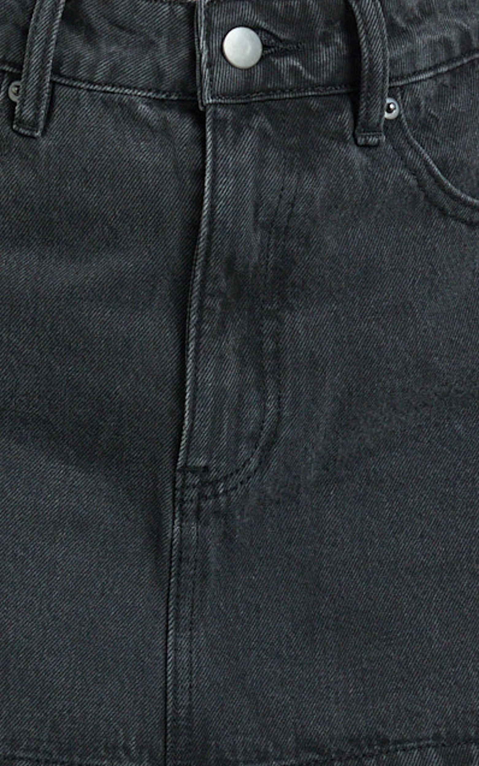 Harriet Skort - Mid Waisted Recycled Denim Skort in Black