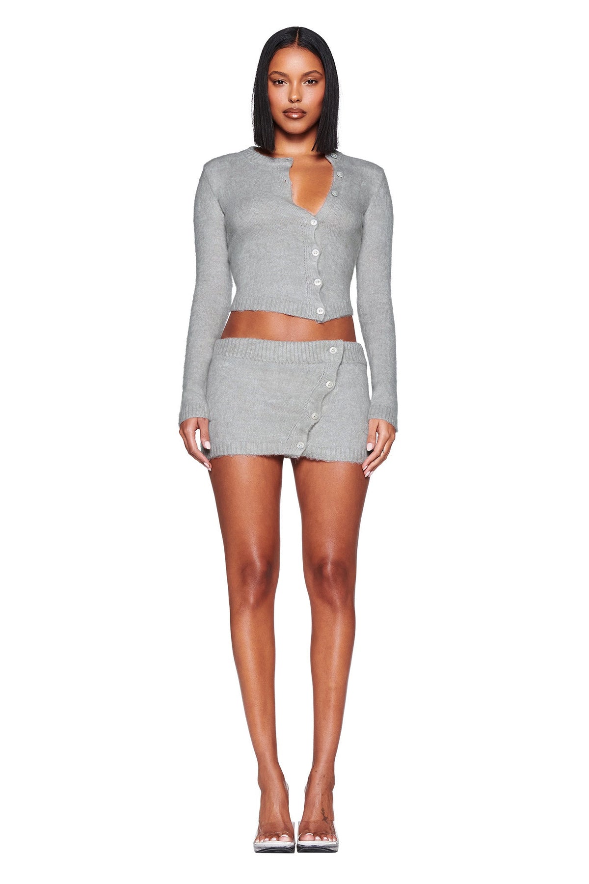 BEATRIZ MINI SKIRT - GREY : MARLE