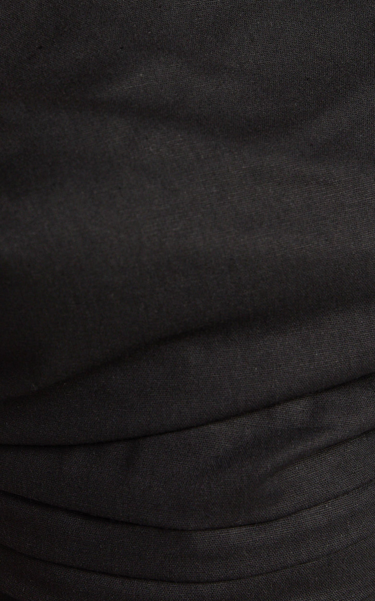 Ivy Top - Linen Off Shoulder Tie Top in Black
