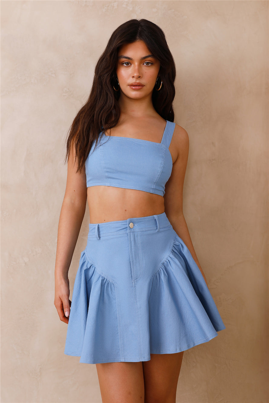 Ocean Dreamer Crop Top Blue
