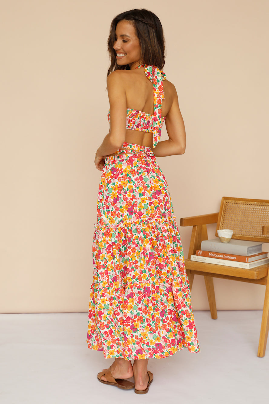 Wattlebush Maxi Skirt Red