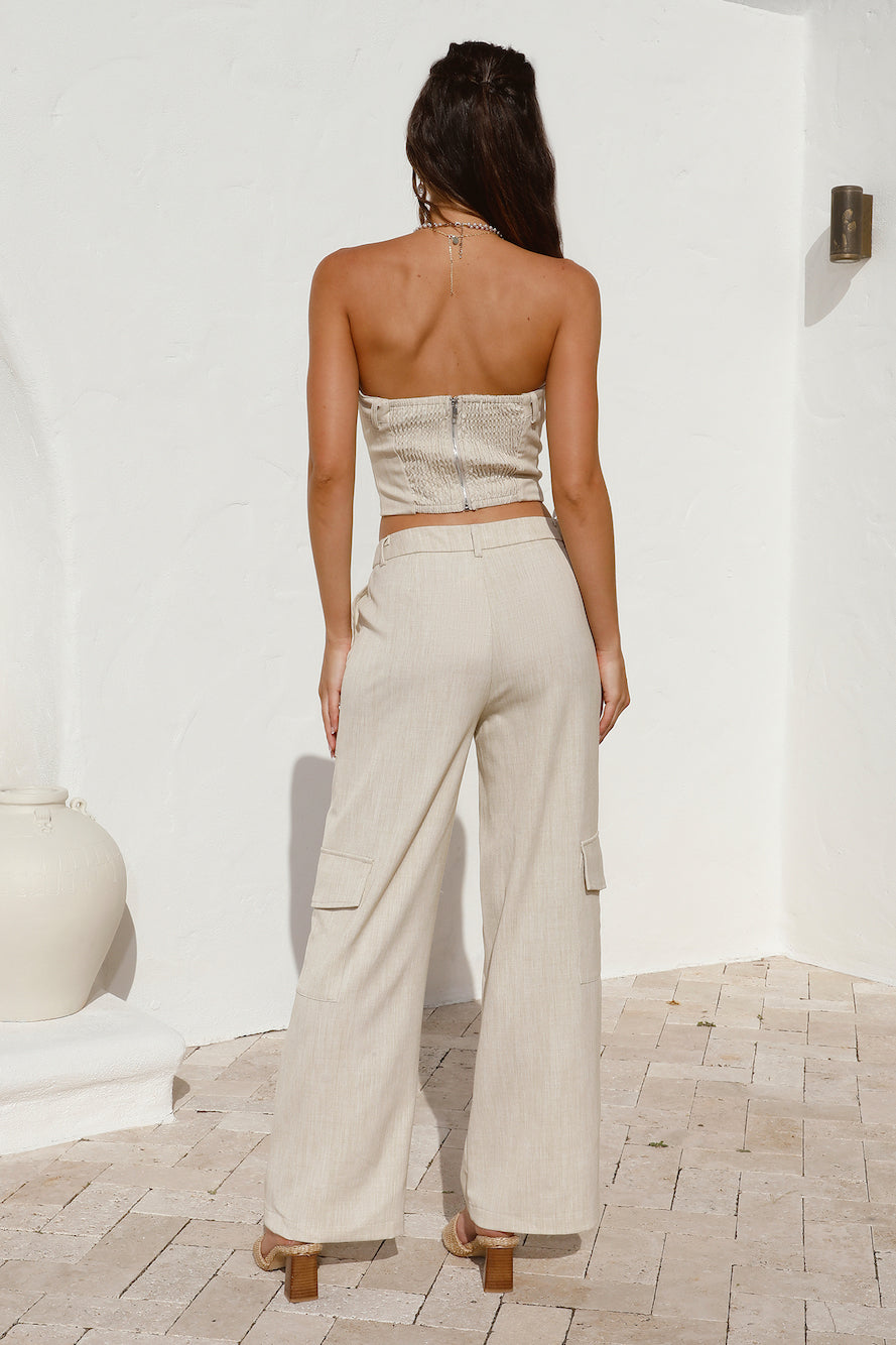 Have My Word Crop Top Beige
