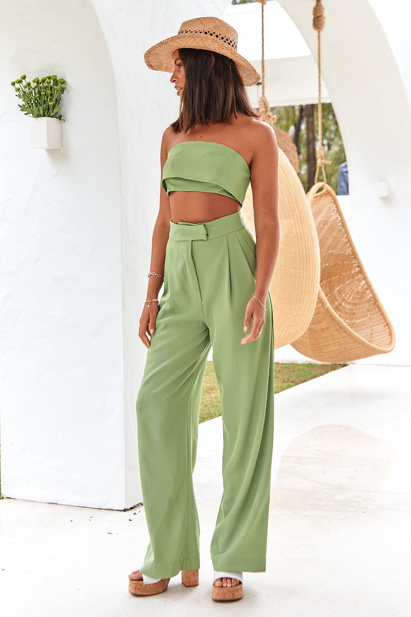 Solaris Crop Top Green