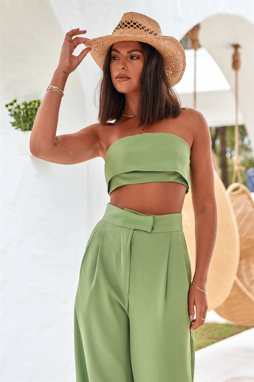 Solaris Crop Top Green