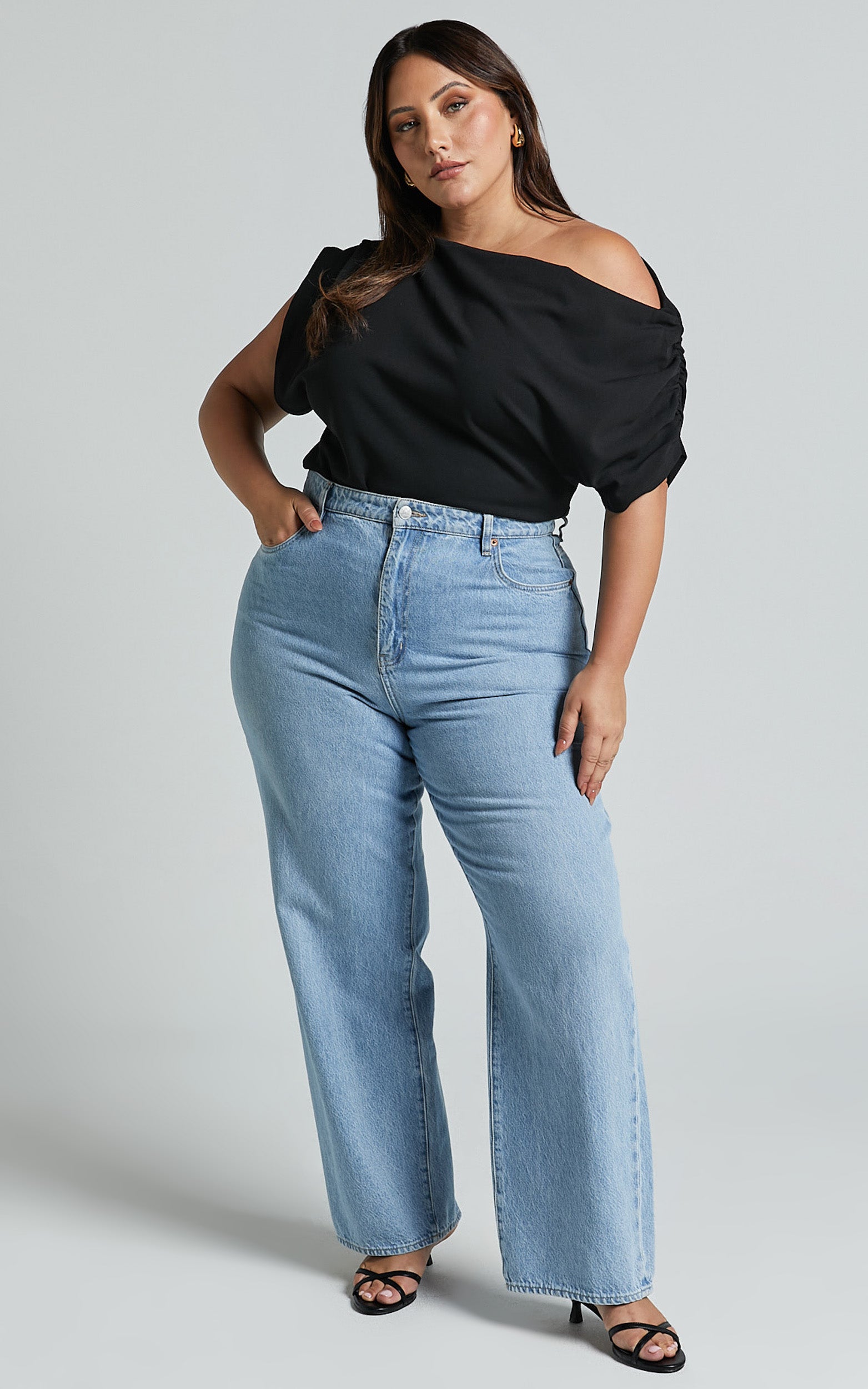 Nalfie Top - Asymmetrical Top in Black