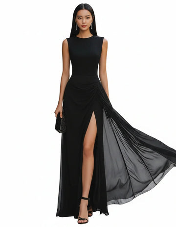 Noéline · The Chiffon High-Slit Evening Gown