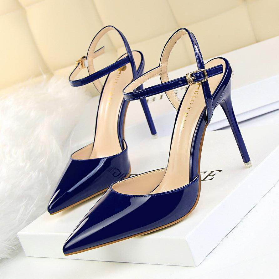 Silver Metallic Slingback Heel Sandals 552220831213
