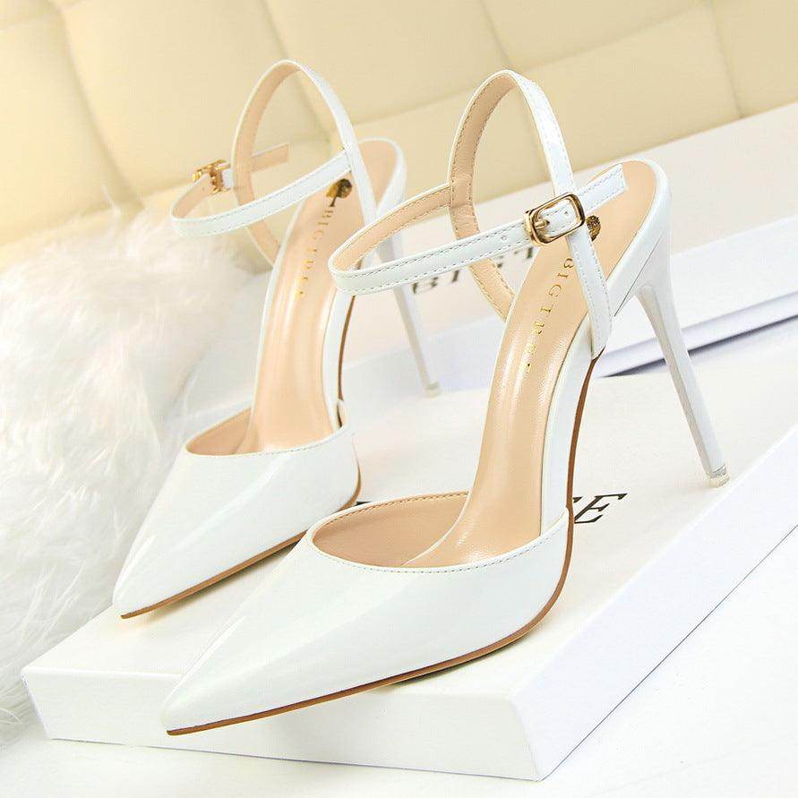 Silver Metallic Slingback Heel Sandals 552220831213