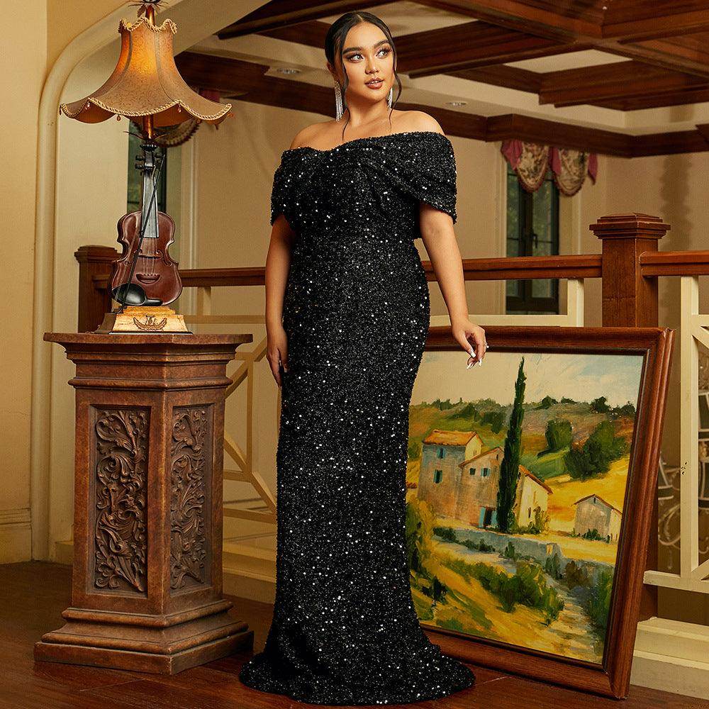 Trumpet-Mermaid Floor Length Sequins Dress 752228966040
