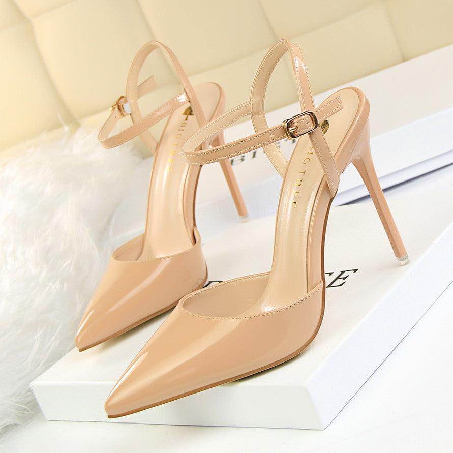 Silver Metallic Slingback Heel Sandals 552220831213