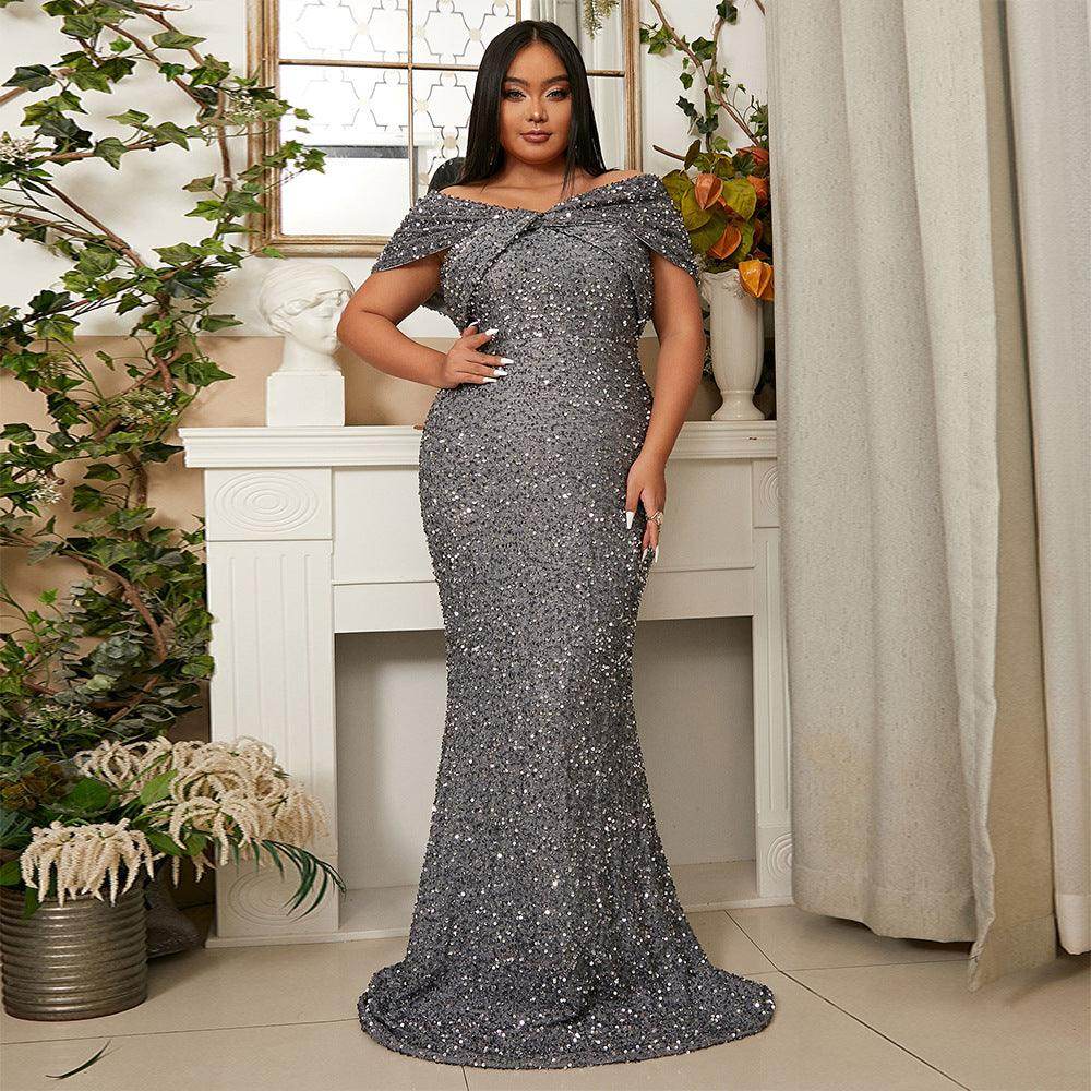 Trumpet-Mermaid Floor Length Sequins Dress 752228966040