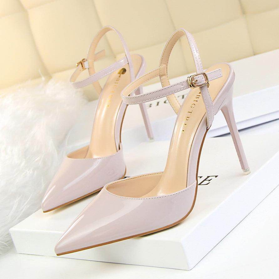 Silver Metallic Slingback Heel Sandals 552220831213