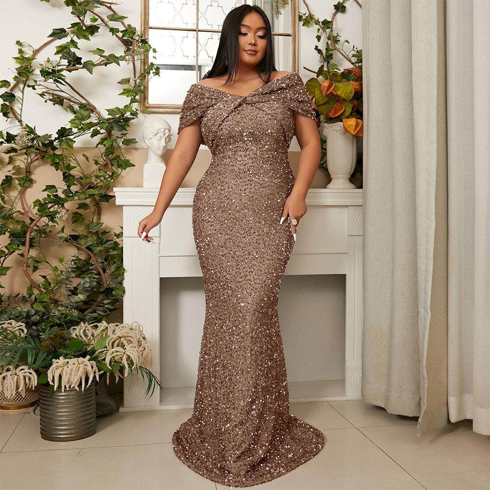 Trumpet-Mermaid Floor Length Sequins Dress 752228966040