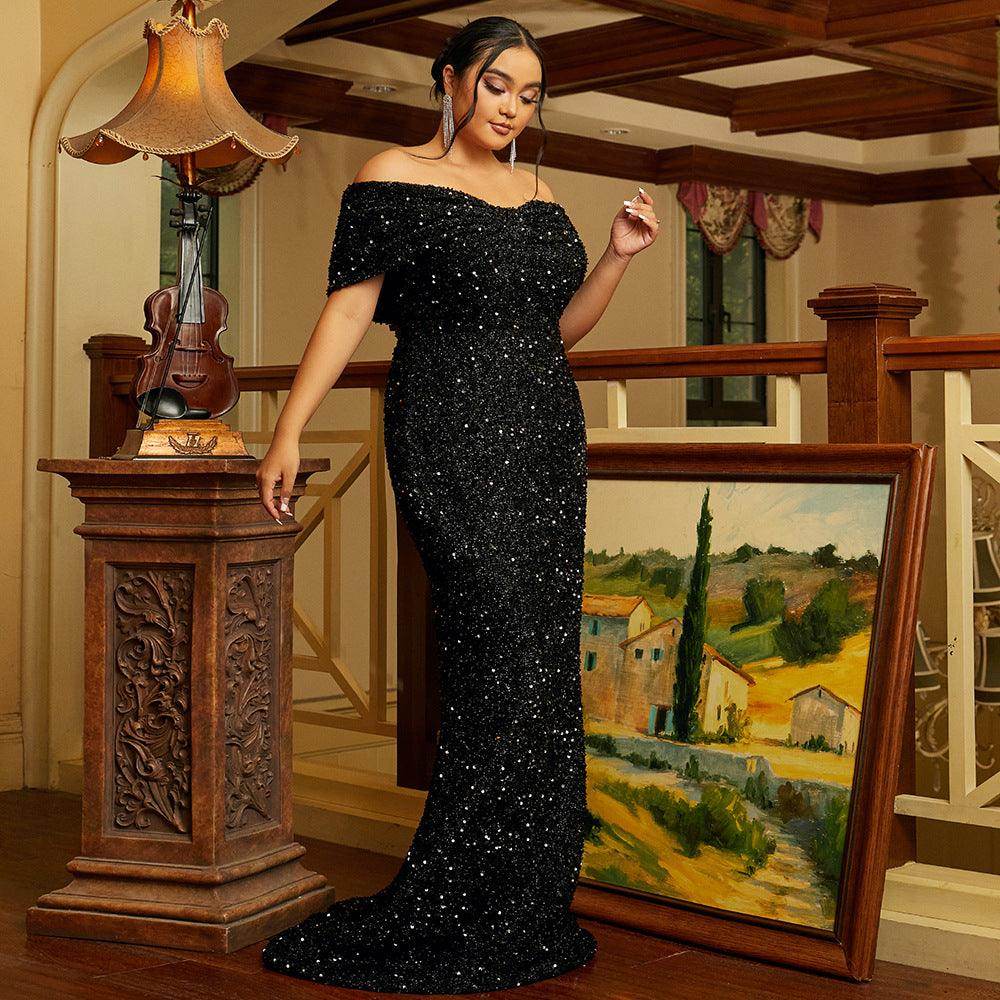Trumpet-Mermaid Floor Length Sequins Dress 752228966040