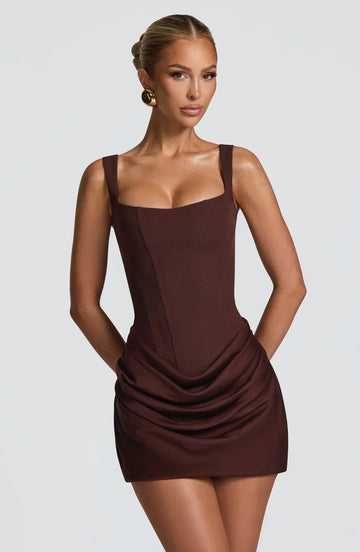 Orchid¨¦e ¨C The Draped Corset Mini Dress