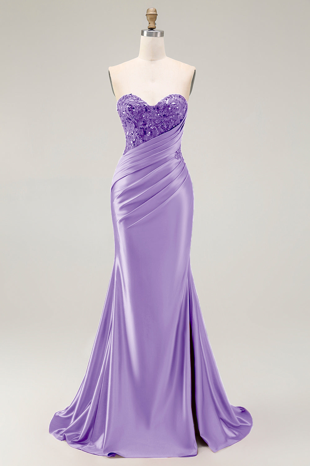 Sparkly Red Sweetheart Mermaid Long Prom Dress with Sequins