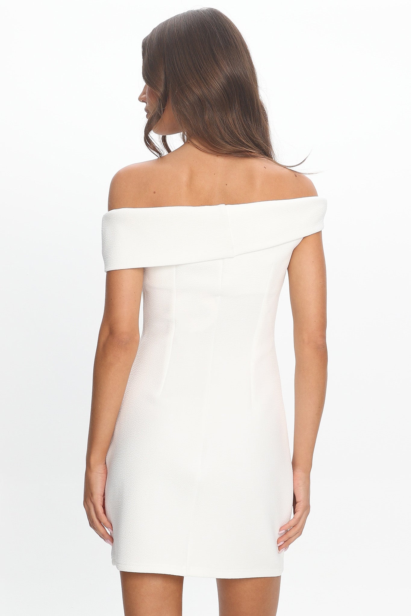 Apr¨¨s Off-Shoulder Mini Dress ¨C White