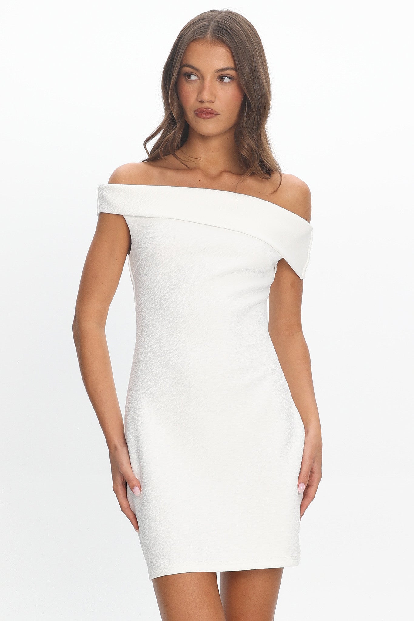 Apr¨¨s Off-Shoulder Mini Dress ¨C White