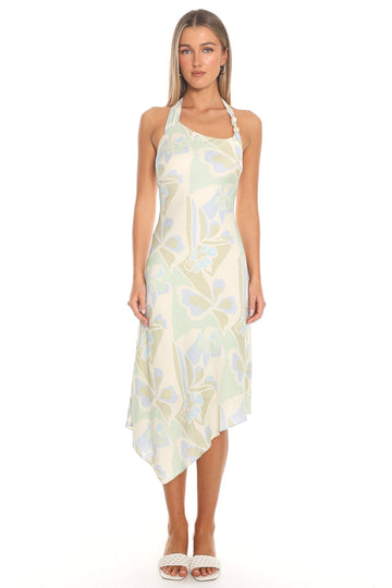 After Sunrise Asymmetric Midi Dress Mint