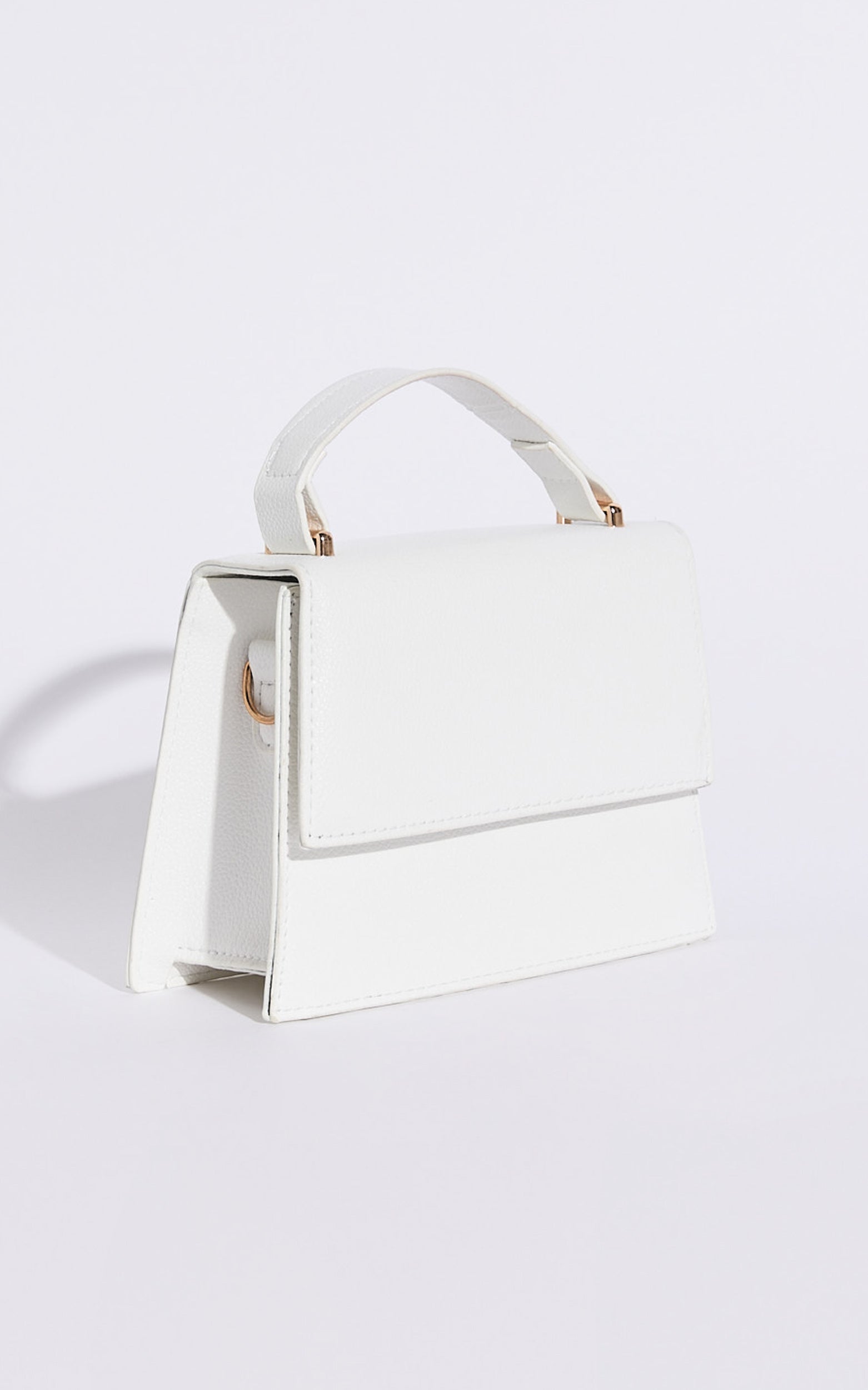 Rhianna Bag - Top Handle Crossbody Bag in White