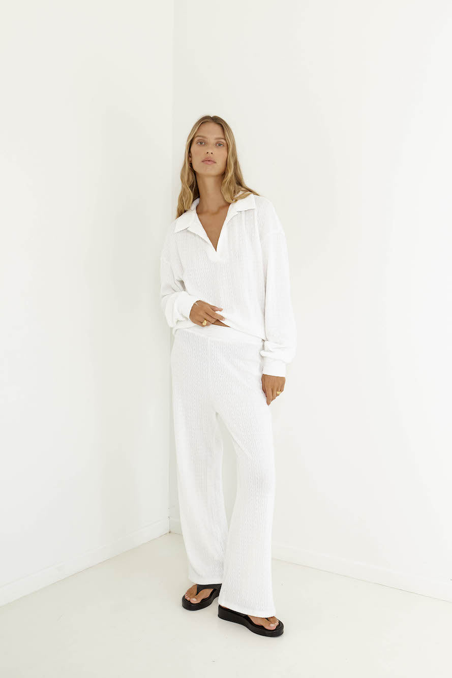 SNDYS Avery Pant White