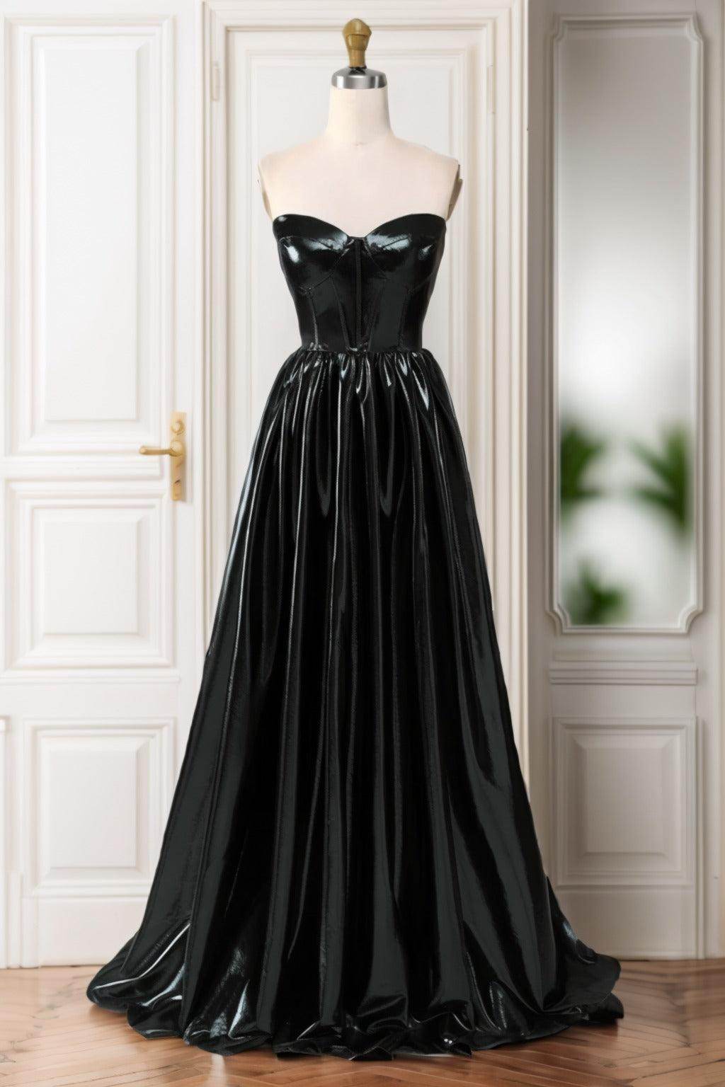 A-Line Sweep-Brush Train Hot Stamping Cloth Prom Dress CS0446