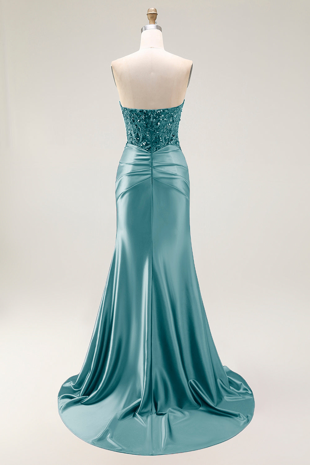 Sparkly Red Sweetheart Mermaid Long Prom Dress with Sequins