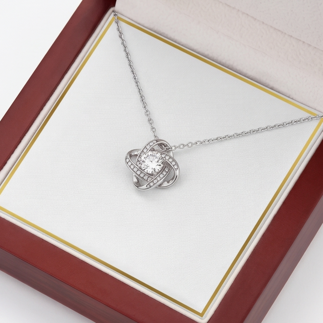Adoria – To My Daughter love knot necklace gift set