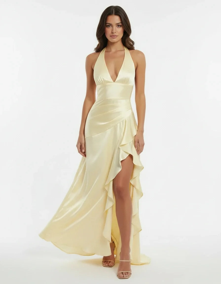 Vittoria — The Satin Halter Gown