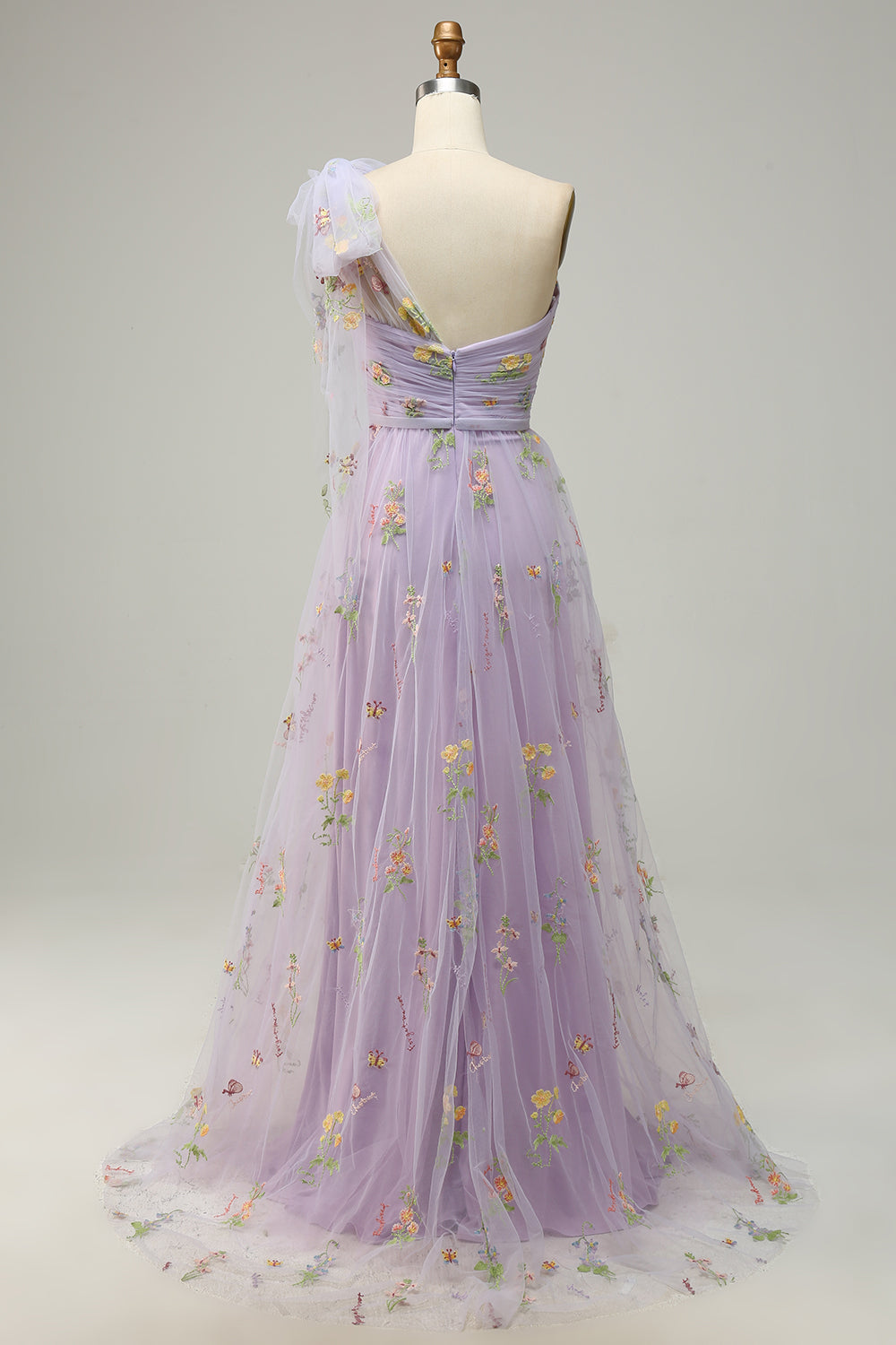A-Line Green Long Prom Dress With Embroidery