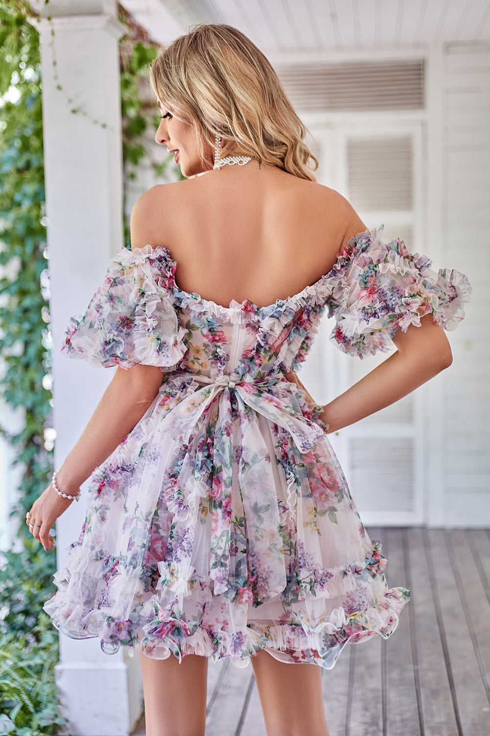 Green A Line Off The Shoulder Short Homecoming Dress