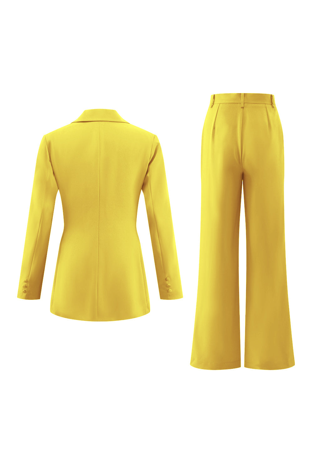 Fuchsia Long Sleeves 2 Piece Business Suits with Pockets