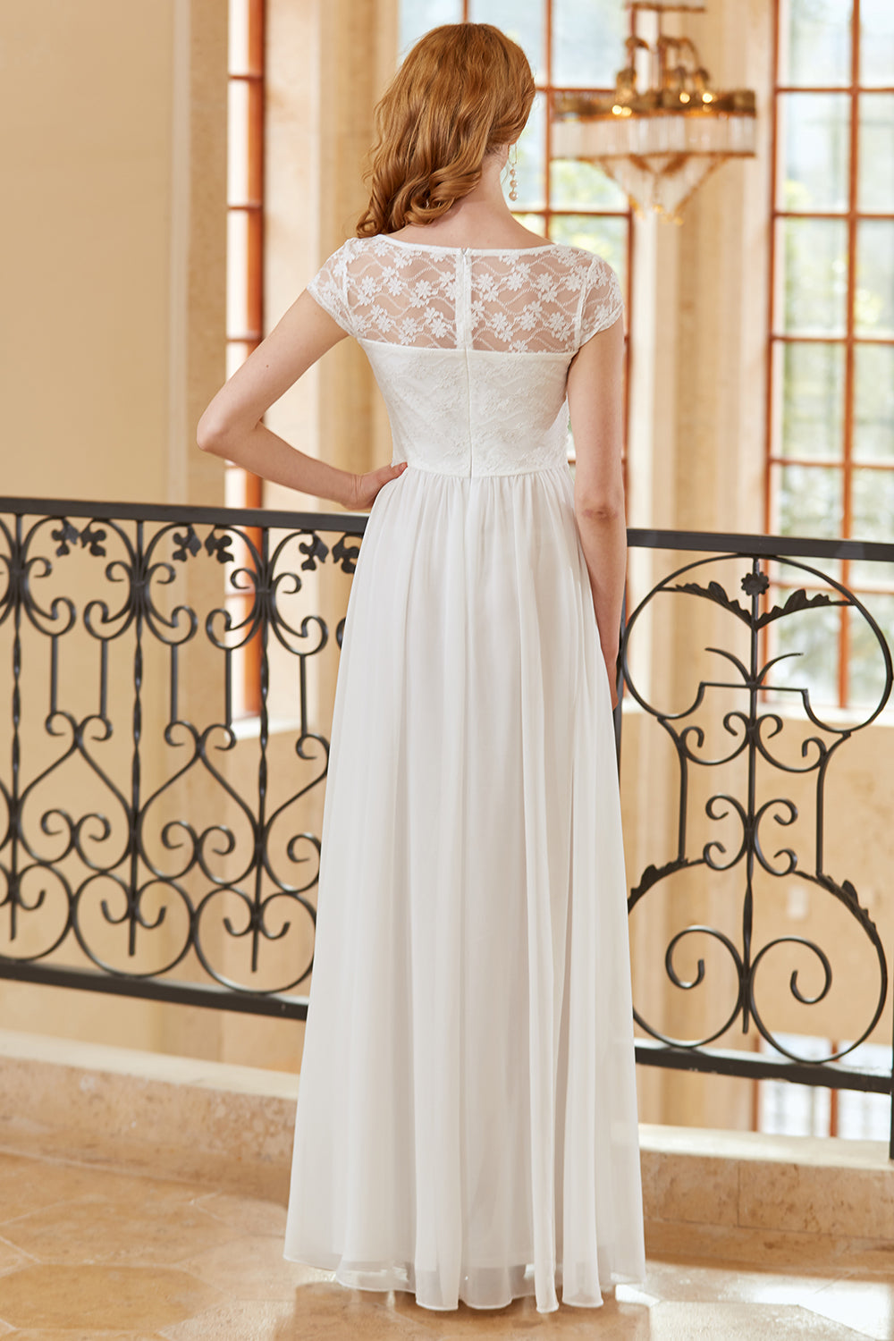 A Line Sweetheart Sky Blue Long Lace Dress