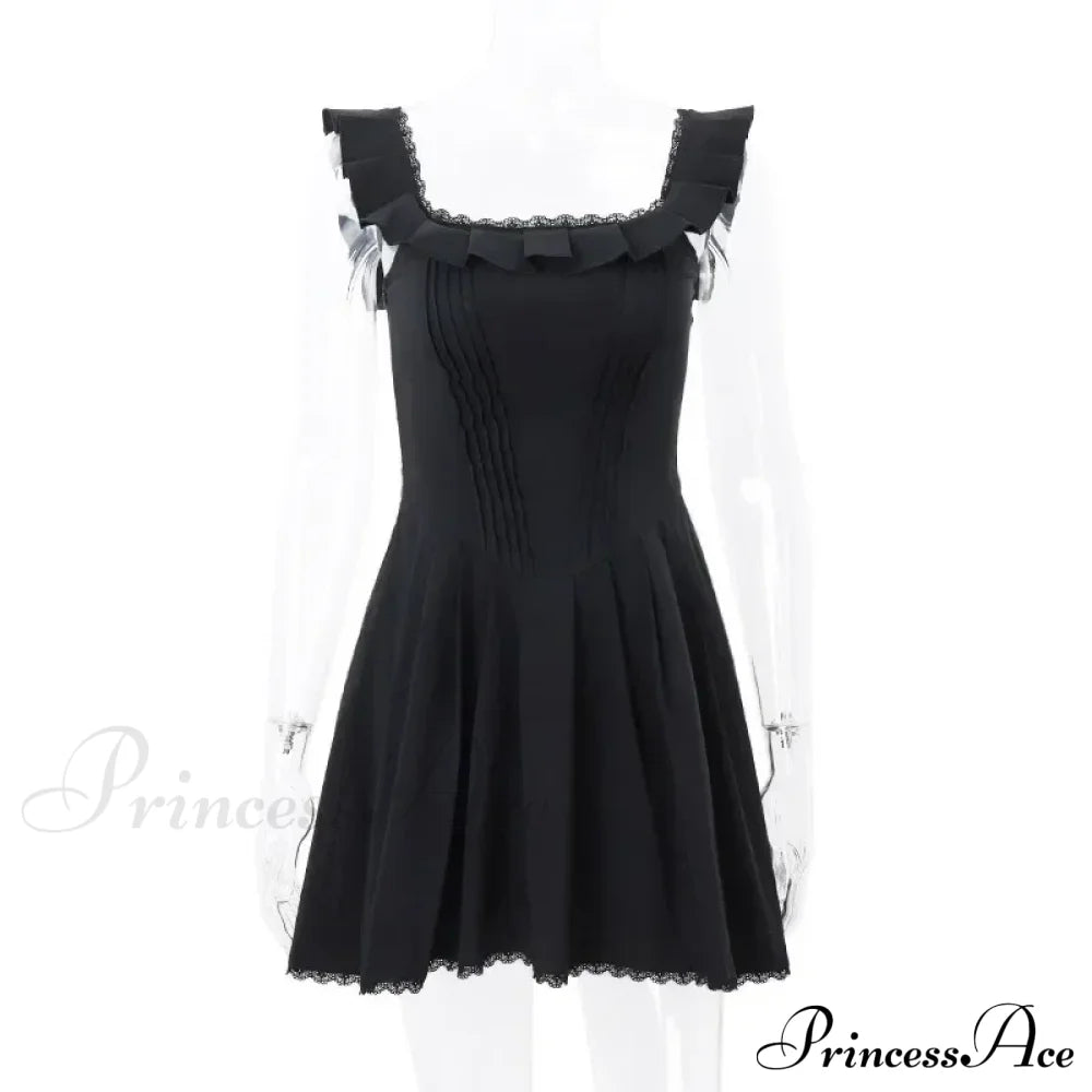 A-line Slinky Pleated Mini Dress