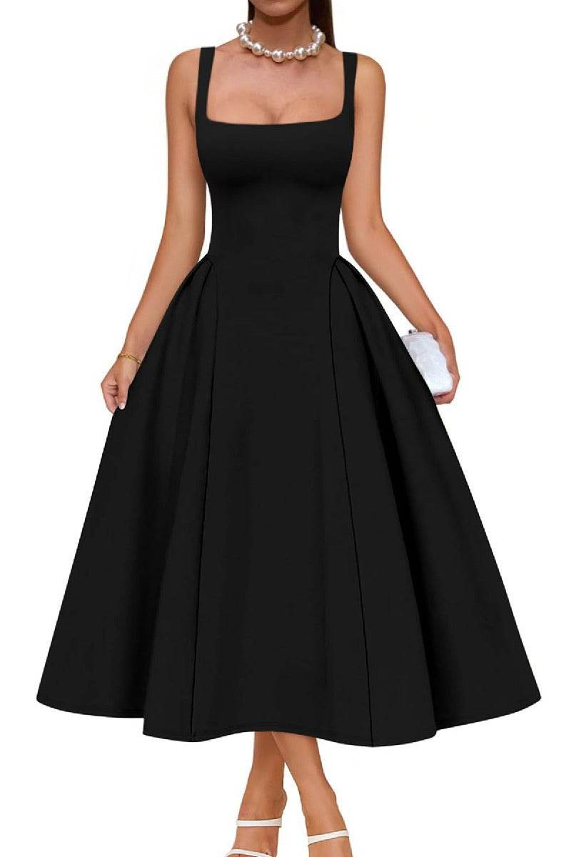 A-Line Midi Polyester Formal Wedding Guest Dresses B0F6JWWP8W