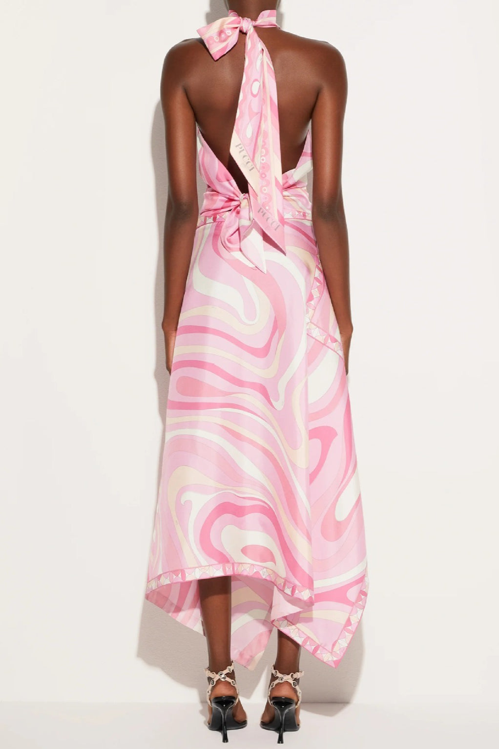 Abstract Print  Asym Midi Skirt Set
