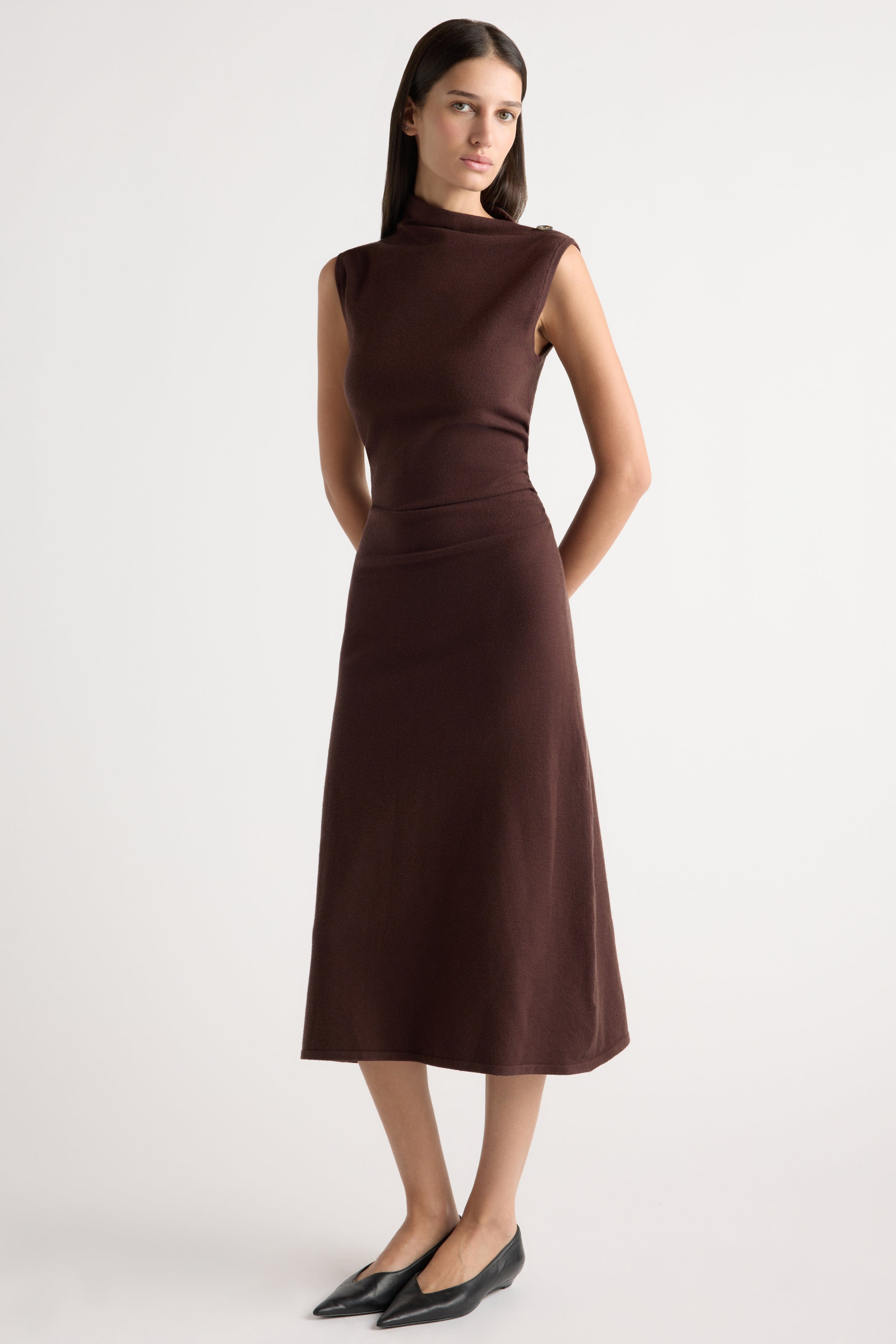 Abel Asymmetric-Neck Dress