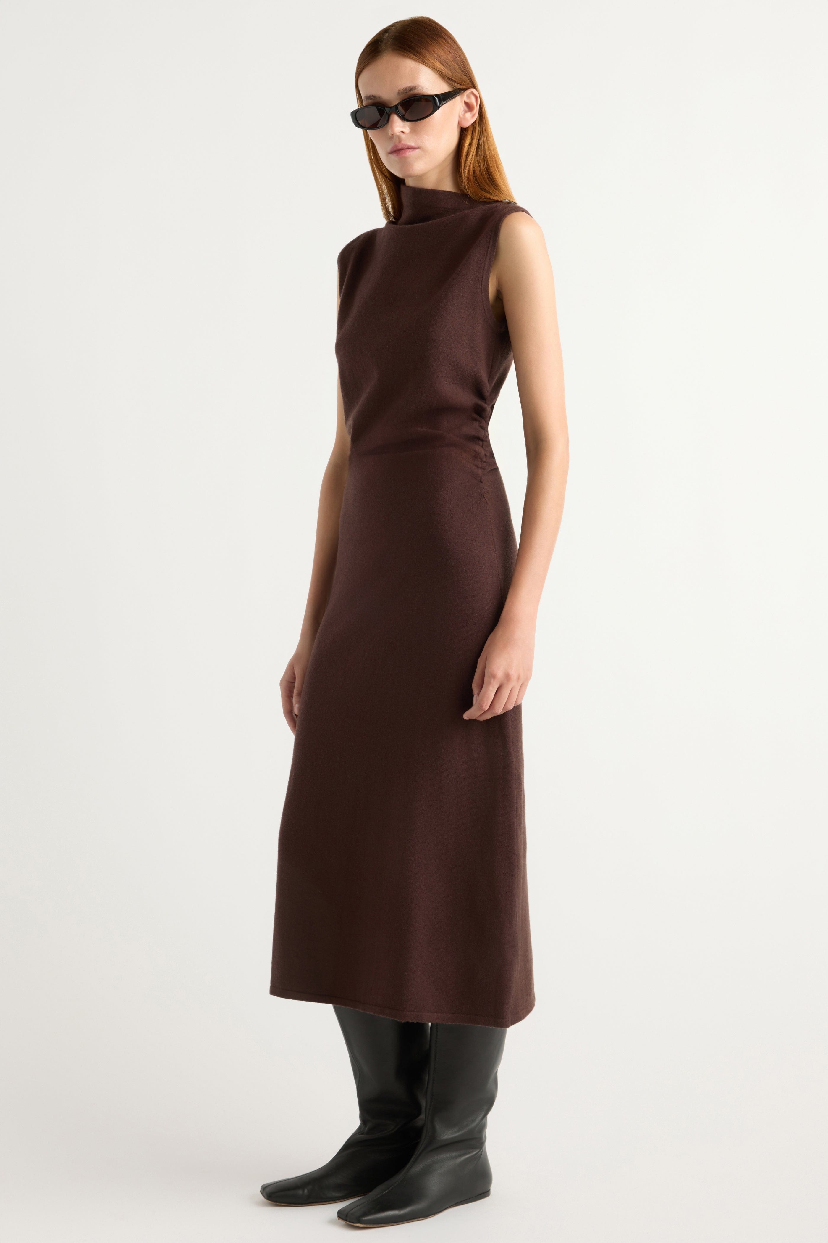 Abel Asymmetric-Neck Dress
