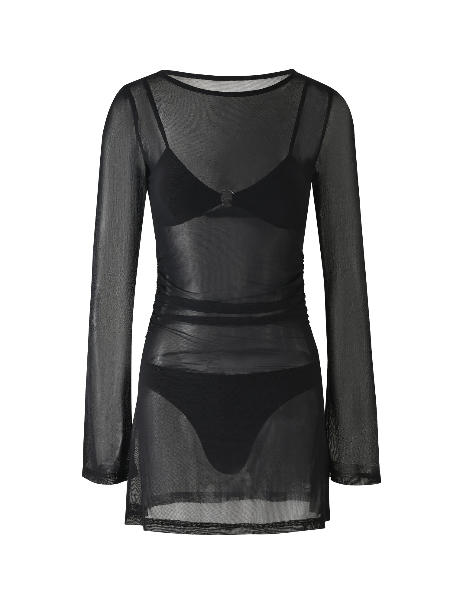 ALAYNA THREE PIECE MINI DRESS - BLACK