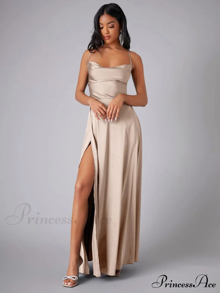 Abigail Ruched Stylish Satin Mermaid Dress