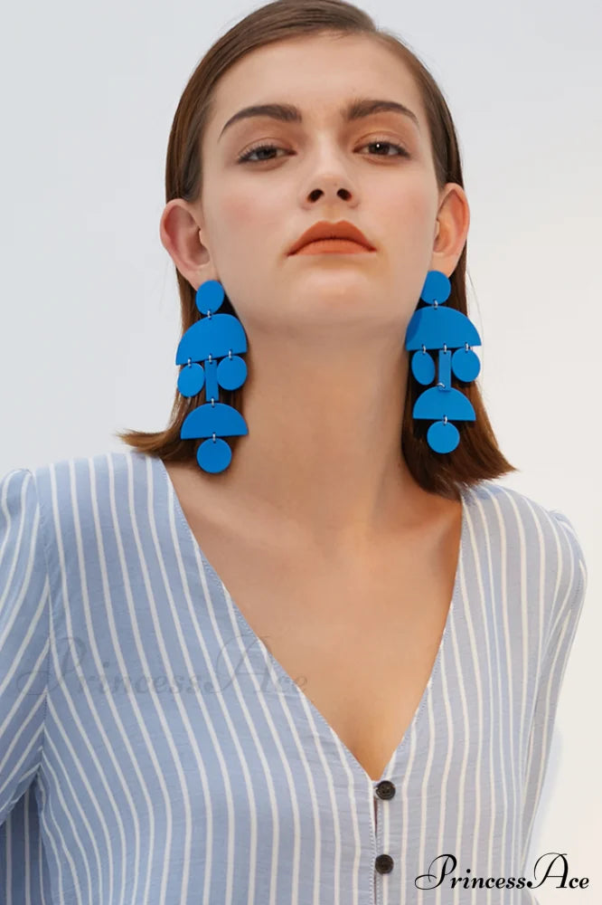 Acrylic Geometric Stylish Long Earrings
