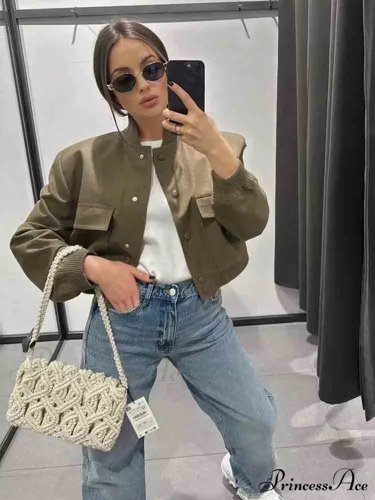 ADANNA Elegant BOMBER JACKET