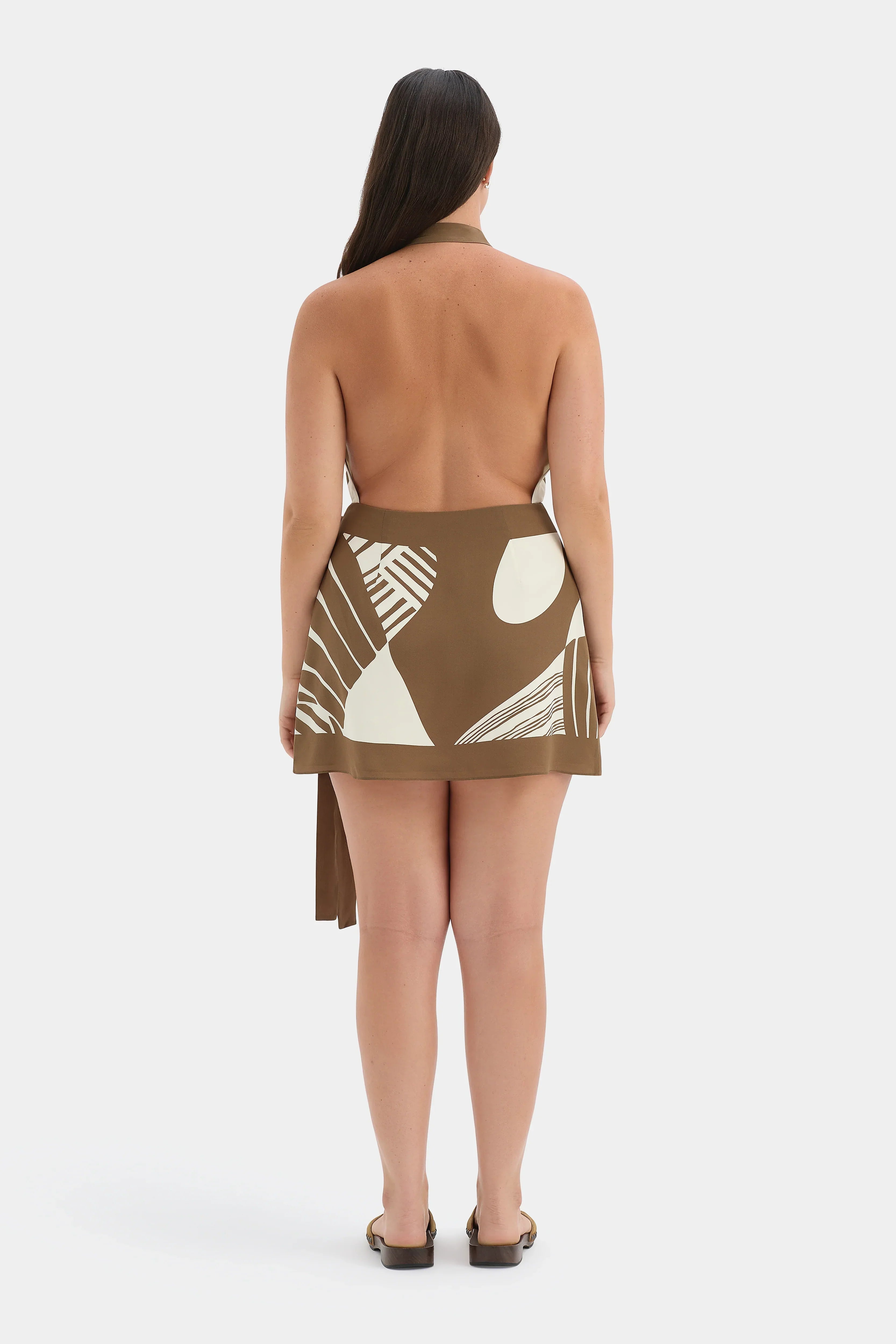 Almara Wrap Halter Mini Dress