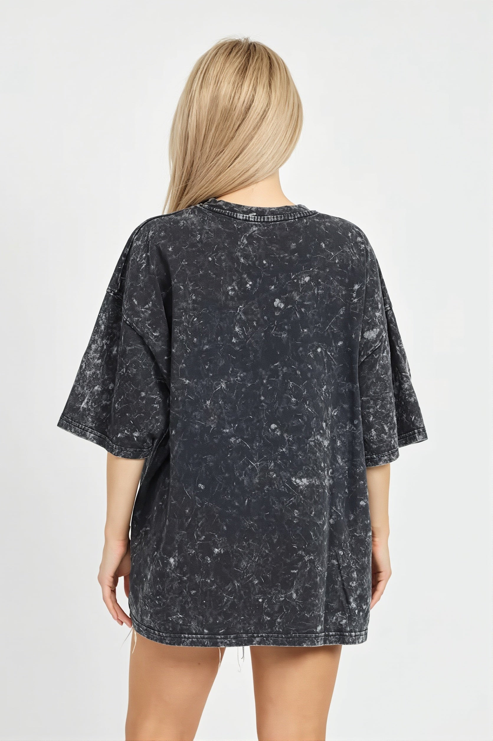 Acid Wash Crew Neck Oversize T-Shirt