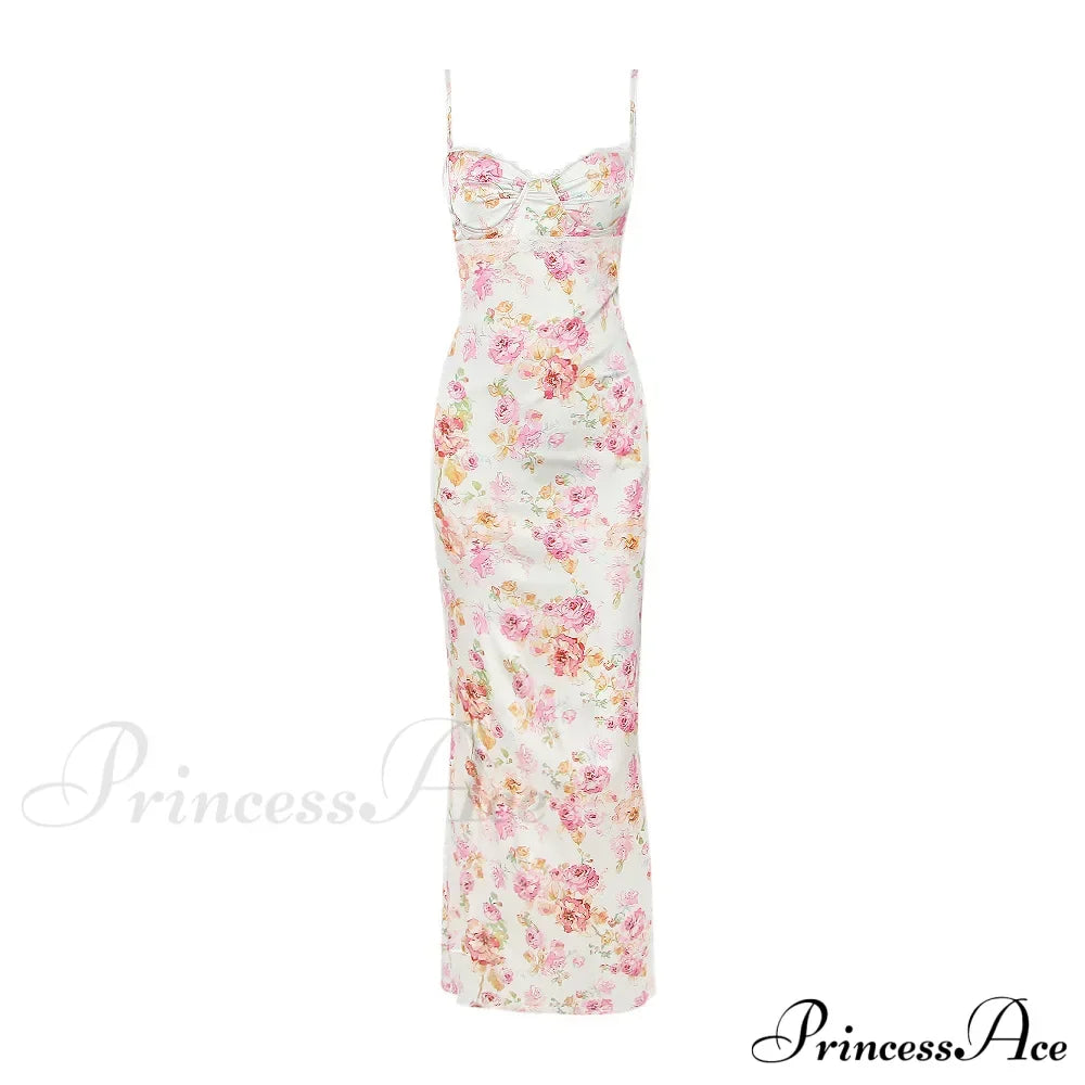 Agness Floral Stylish Maxi Bodycon Dress
