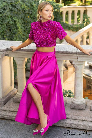 Aisha Sequin Bow Charming Lace Up Set
